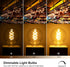 6 Pack LED Edison Bulbs, Dimmable G25 LED Bulb, 2200K Warm White, E26 Base, 4W(40W Equivalent), 320LM, Amber Glass, Patented Flexible LED Spiral F...