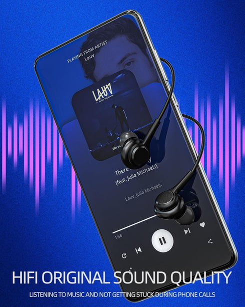 USB C Headphone with Microphone (2Pack) Compatible for Samsung Galaxy Z Flip S20 S21 S22 S23 Ultra Note 10 20 Pixel 7 Pro Type C Jack Wired Earbud...