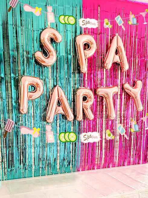 LaVenty 2 PCS Spa & Party Balloons Banner - Spa & Birthday Theme Decoration...