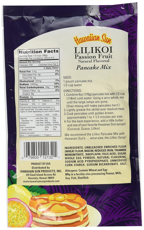 Hawaiian Lilikoi Passion Fruit Pancake Mix From Hawaii...