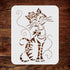 Stencils for Walls: Cute Cat Stencil, 6 x 8.5 inch (L) - Cool Cartoon Cat Bow Flower Beads Stencils for Painting Template...