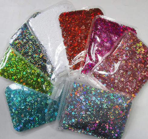LoveOurHome 8 Colors Flower Chunky Glitter Flakes Holographic Floral Blossom Shaped Confetti Sequins Nail Sticker Accesories for Resin Crafts Acry...