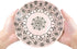 Mino Ware Japanese Pasta Bowl, Rice Soup Sarada Curry Rice, Moroccan Design, 8.1 inch, Pink...