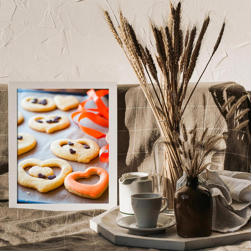 Posterizer 1 pcs-cute heart shaped cookies-Vanentine's themed poster -3-Romantic Art-Holiday Poster Collection-Gift for Couples boyfriend girlfrie...