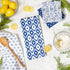 DII Tunisia Blue Market Tabletop and Kitchen Collection, Dishtowel Set, 18x28, Blue Market, Set of 4...