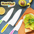 NutriChef 3-Piece Nylon Kitchen Baking Knife Set - Children's Cooking Knives, Safe to Use, Firm Grip, Serrated Edges, Kids' Knives, Protects Littl...