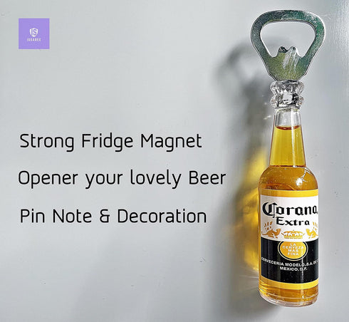 Magnetic Beer Bottle Opener Figure Beer Bottle Bar Refrigerator Decor Unique Birthday Gifts Collection (Corona Extra)...