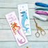 Dolphin Counted Cross Stitch Bookmark Kit for Adults - DIY Embroidery Book Marker Set with Paper Pattern, 16 Count Aida Canvas and Pre-Sorted Flos...