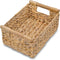 VATIMA Hyacinth Small Wicker Basket 11.6x8.1x4.9" - Bathroom Organizer, Wooden Handle, Decorative Storage...