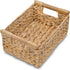 VATIMA Hyacinth Small Wicker Basket 11.6x8.1x4.9" - Bathroom Organizer, Wooden Handle, Decorative Storage...