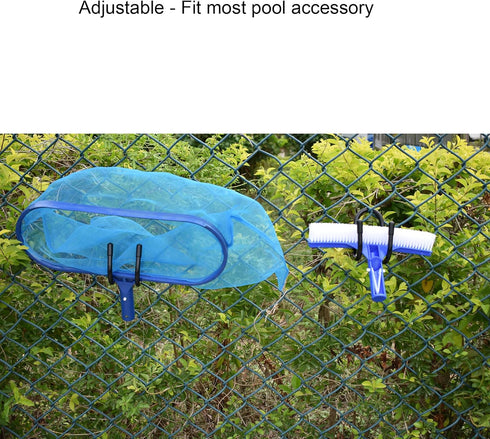 YYST Pool Tool Organizer and Holder Pool Cleaning Accessory Organizer and Holder Rack - Store Poles, Brushes, Nets, Vacuum Heads,Leaf Rakes, Skimm...