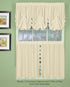 Today's Curtain, Orleans Scallop Curtain, Ecru 30" Tier Pair and Tieback, 60" W x 30" L, Ecru...