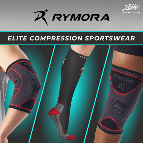 Rymora Leg Compression Sleeve, Calf Support Sleeves Legs Pain Relief for Men and Women, Comfortable and Secure Footless Socks for Fitness, Running...
