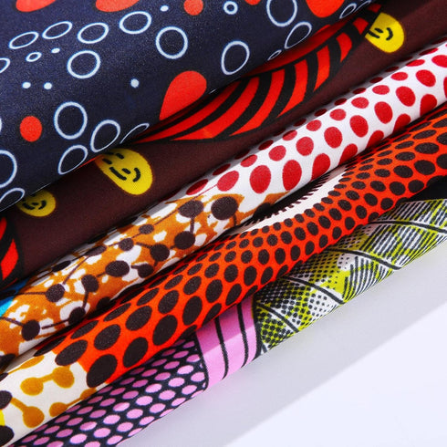 12 Pieces African Fabric Fat Quarters African Ankara Wax Print Fabric, Ankara Print Fabric for Sewing, Face Covering Make, Craft Projects and Patc...