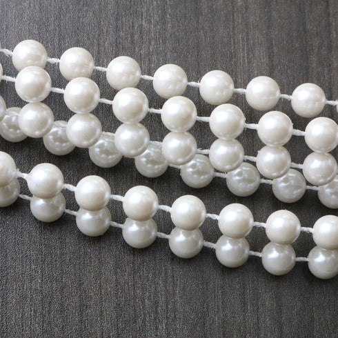 Skeleteen Faux White Pearl Necklaces - Pearl Beaded Necklace Party Favors - 12Pk...