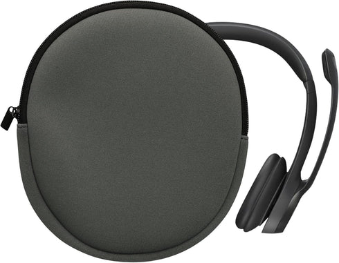 kwmobile Cover Compatible with Logitech H390 Case - Neoprene Headset Cover - Pouch w/Zipper - Grey...