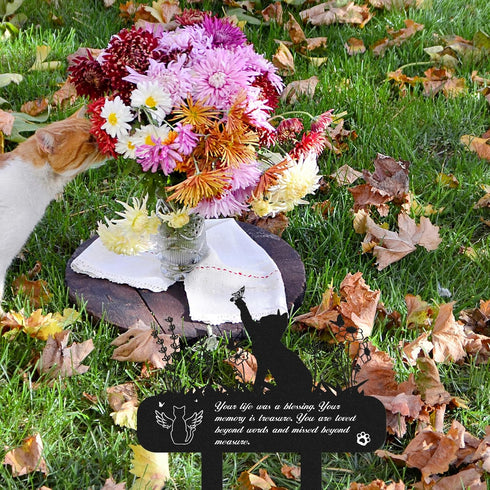 Pet Grave Markers Cat - Cat Memorial Garden Stake Metal Cat Memorial Plaque Cat Grave Marker Cemetery Outdoors Waterproof Grave Stakes Plaque Pet ...