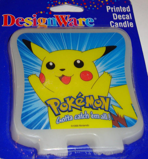Pokemon Pikachu Printed Decal Candle Cake Topper...