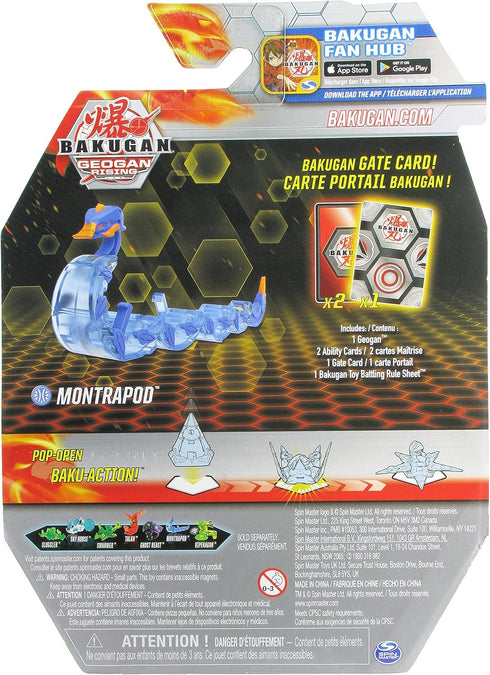 Bakugan Geogan Rising 2021 Aquos Montrapod Collectible Action Figure and Trading Cards...