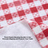 Newbridge 60 x 84 Inch Oval Vinyl Tablecloth with Flannel Backing, Bistro Tavern Check, Café Checkered Indoor Outdoor Vinyl Table Cover for Picnic...