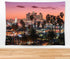 feelacle Los Angeles City Skyline Tapestry 80" X 60" Downtown Landscape Wall Hanging Party Decorations Home Decor For Bedroom Living Room Dorm (20...