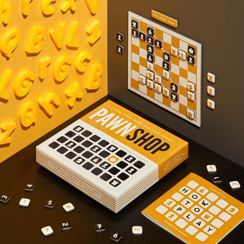 Brass Monkey Pawn Shop – Casual Chess Magnetic Fridge Game with Instruction Book...