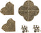 Dritz Home 44798-38 Campaign Hardware Small Hammered Quatrefoil Corner, Antique Brass (3-Pack)...