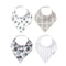 Copper Pearl Baby Bandana Drool Bibs for Drooling and Teething 4 Pack Gift Set “Urban Set...