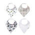 Copper Pearl Baby Bandana Drool Bibs for Drooling and Teething 4 Pack Gift Set “Urban Set...