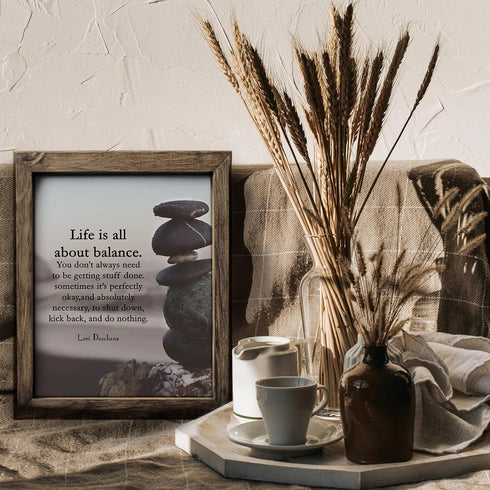 Posterizer 1 pcs-Life is All About Balance-positive daily reminder-Motivational & Inspirational Art-Decor for Home & Office- UNFRAMED Wall Art...