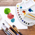 U.S. Art Supply 17-Well Artist Painting Palette (Pack of 2) - Plastic Artist Paint Color Mixing Trays - Art Students, Classroom, Class Craft Proje...