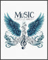 Posterizer 1 pcs-Music GIve Us Wings-Music Notes-Musical Art Collection-Gift for Music Fans-Decor for Home & Office- unframed wall art...