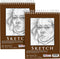 U.S. Art Supply 9" x 12" Premium Heavy-Weight Paper Spiral Bound Sketch Pad, 90 Pound (160gsm), Pad of 30-Sheets (Pack of 2 Pads)...