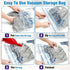 8 Jumbo Space Saver Bags, Vacuum Storage Bags for Clothes, Clothing, Comforter and Blanket Hand-Pump (8-Jumbo)...