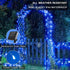 suddus 2 Pack 33ft Solar Fairy String Lights Small, 100 Led Blue Solar Fairy Lights Outdoor, Solar Christmas Lights Copper Wire for Trees Garden P...