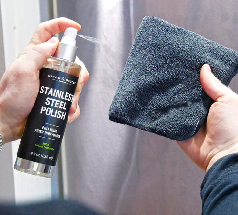 CARON & DOUCET - Stainless Steel Polish | 100% Plant Based and Non-Toxic Formulation. Concentrated formulation that does not contain any water or ...
