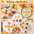 R HORSE 200Pcs Fall Mini Cupcake Liners Baking Cups, Thanksgiving Grease-resistant Mini Size Cupcake Cups for Baking, Heavy Duty Paper Muffin Baki...