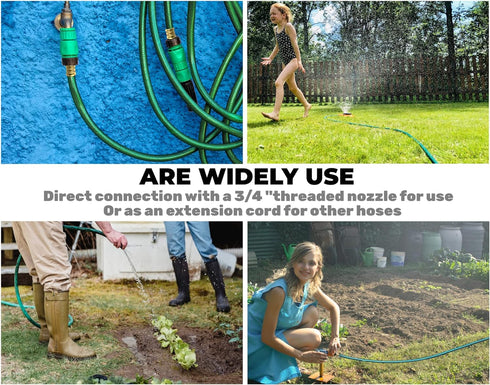 1/2 Inch Garden Hose 3.3FT, Boat Hose, Flexible Tubing with 3/4" Solid PVC Male to Female Fitting for Household, Outdoo...