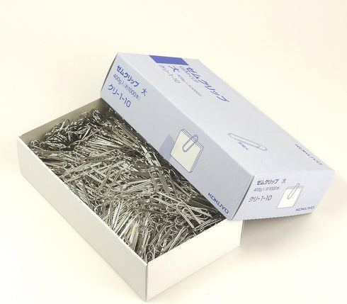Kokuyo Gem Paper Clip, Big Size 1.1in (28mm), 1000pcs, 400g, Silver Paper Clips, Suitable for Office, School, and Daily use, Japan Import (KURI-1-...