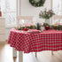 Lintex Little Christmas Trees Plaid Cotton Christmas Napkins, Red and Green Country Tree Woven Holiday Fabric, Easy Care Cotton Weave, Set of 4 Na...