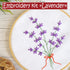 Embroidery Kit for Beginners 'Lavender' - Fun Starter Kit for Hand Embroidery with Stamped Pattern, Pre-Sorted Floss and Bamboo Hoop - for Adults ...
