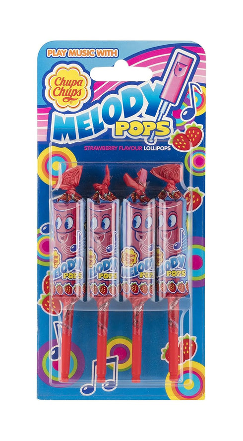 Chupa Chups Strawberry Melody Pops, 4x15g...