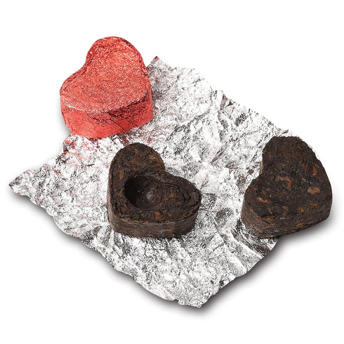 Jinglong Tea Factory - Puerh Tea Mini Tea Cakes (20 Pcs) Ripe Pu-erh Heart Shaped Mini Tuocha (3.6 Ounce)...