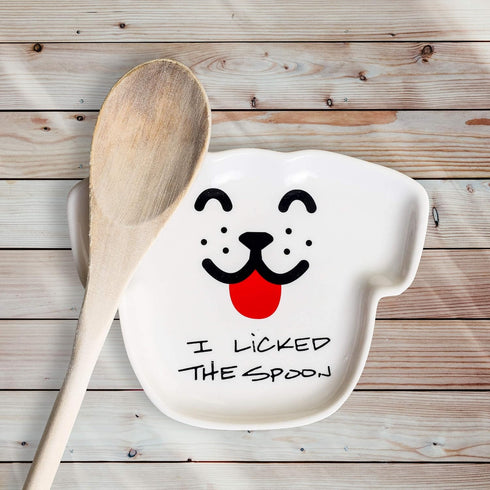 Naughty Dog Spoon Rest, Ceramic Dish, Cute Novelty Gift for Dog Lovers...