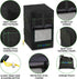 Two Small Heavy Weight 600D Waterproof Outdoor Speaker Covers for C-Bracket Mounted Outdoor Speakers - Fits Yamaha NS-AW194, Polk Atrium 4...