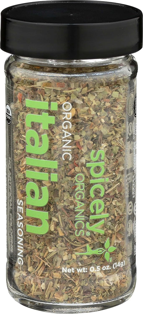 Spicely Organics Seasoning Italian Jar Certified Gluten Free, 0.5 Oz...
