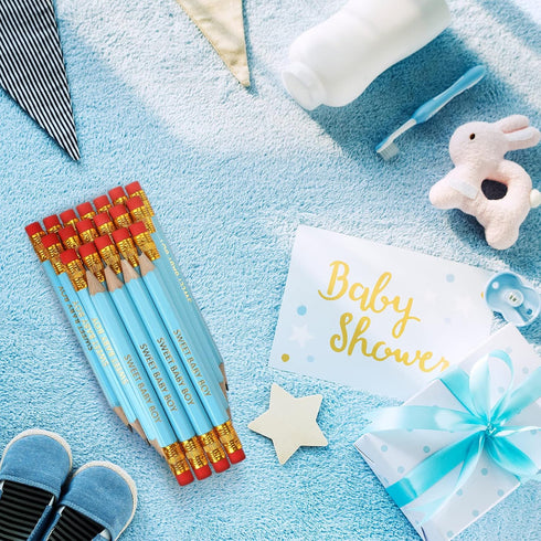 50 Pieces Baby Shower Half Pencils Golf Pencils with Erasers Pencils for Baby Shower 4 Inch Mini Presharpened Pencils for School Office Party Game...
