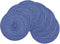 SHACOS Round Braided Placemats 15 inch Set of 6 Washable Kitchen Table Placemats for Home Wedding Party (Blue White, 6)...