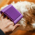 MiMu Silicone Pet Brush - Purple Deshedding Brush for Routine Deep Cleaning and Massaging Wet or Dry Dog Shedding Tool...
