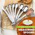 Spring Chef Stainless Steel Measuring Spoons Set of 8 with Leveler, Metal Teaspoon & Tablespoon Measuring Spoons for Dry & Liquid Ingredients, Fit...